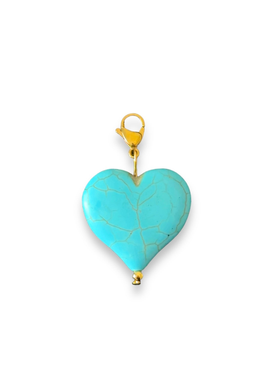 Charm Maxi Corazón piedra turquesa