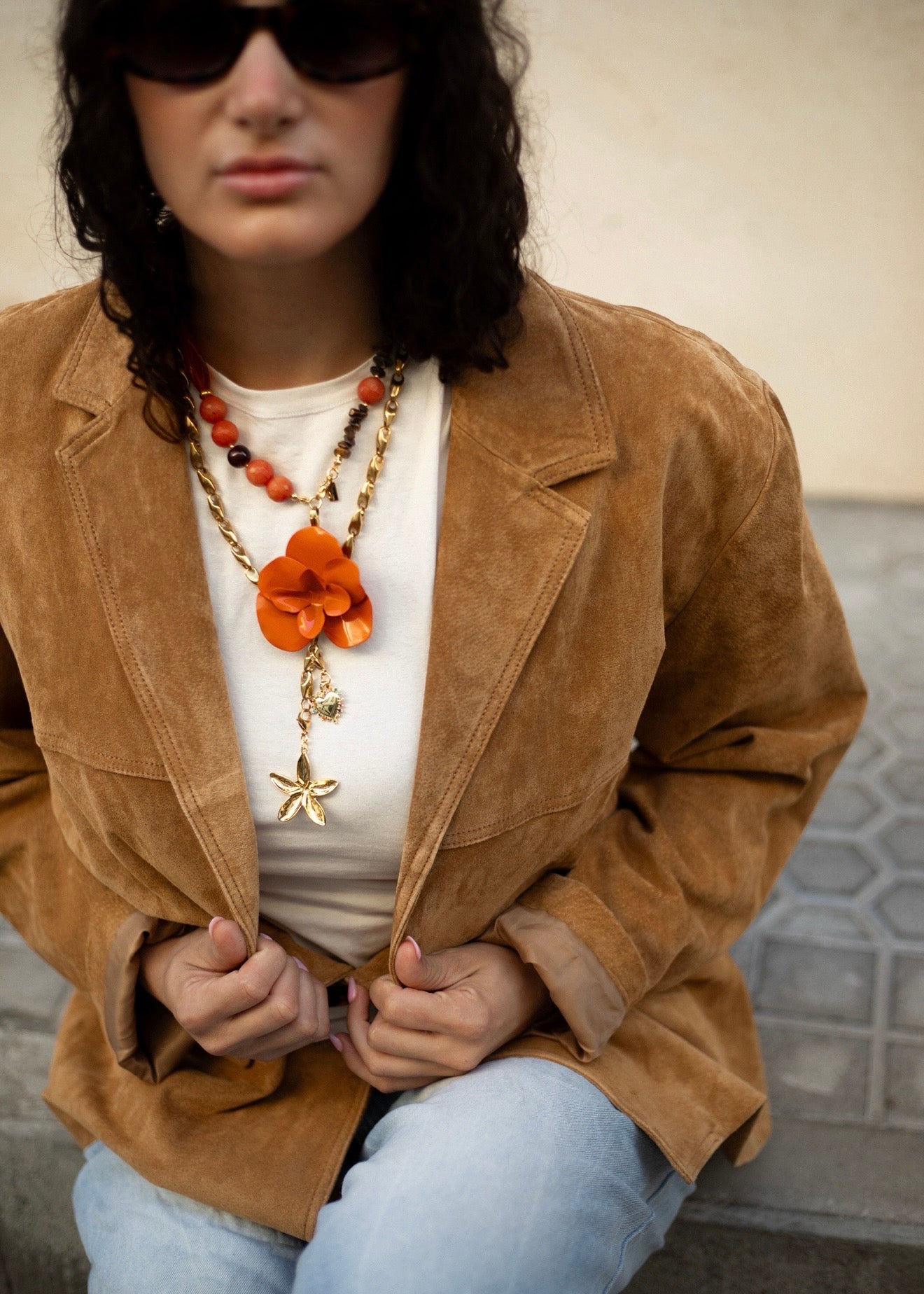 Mitad Collar Melocotón