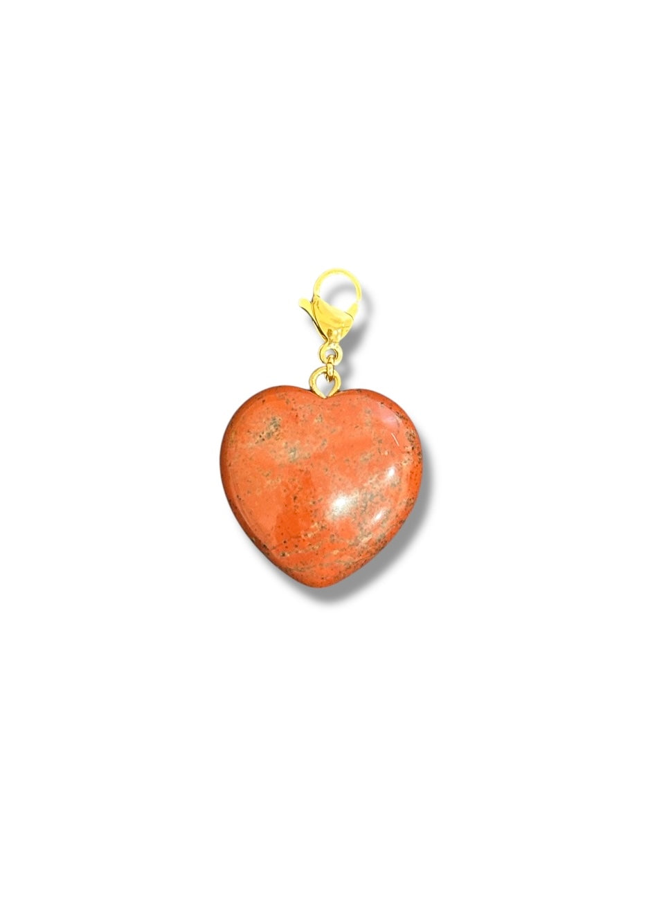 Charm Corazón Maxi Piedra Rojizo