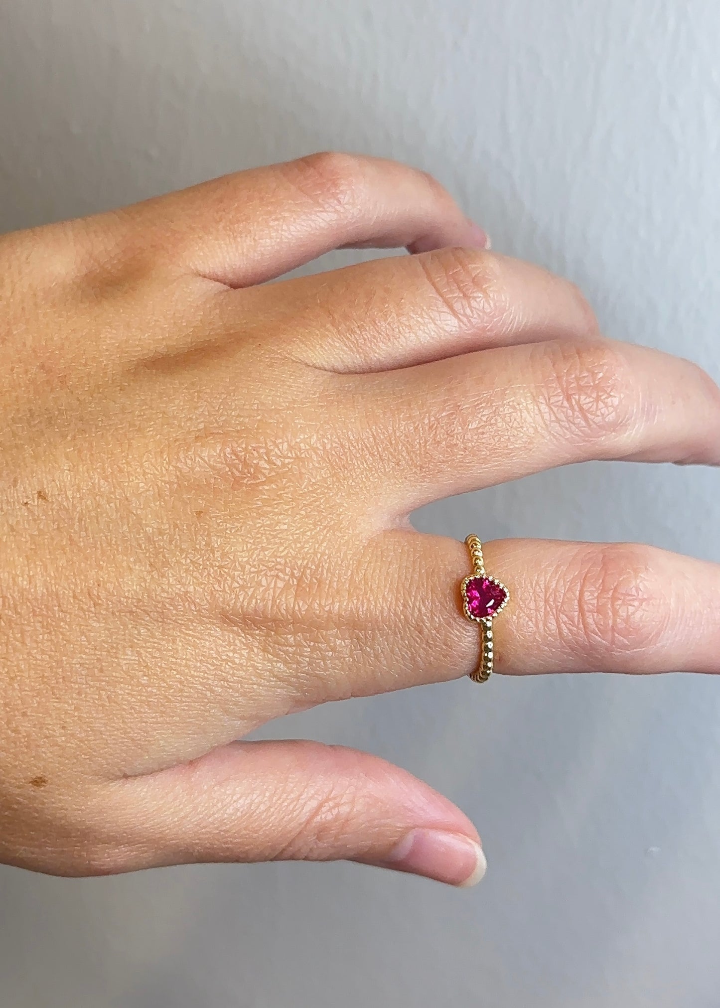 Anillo Corazón Rosa