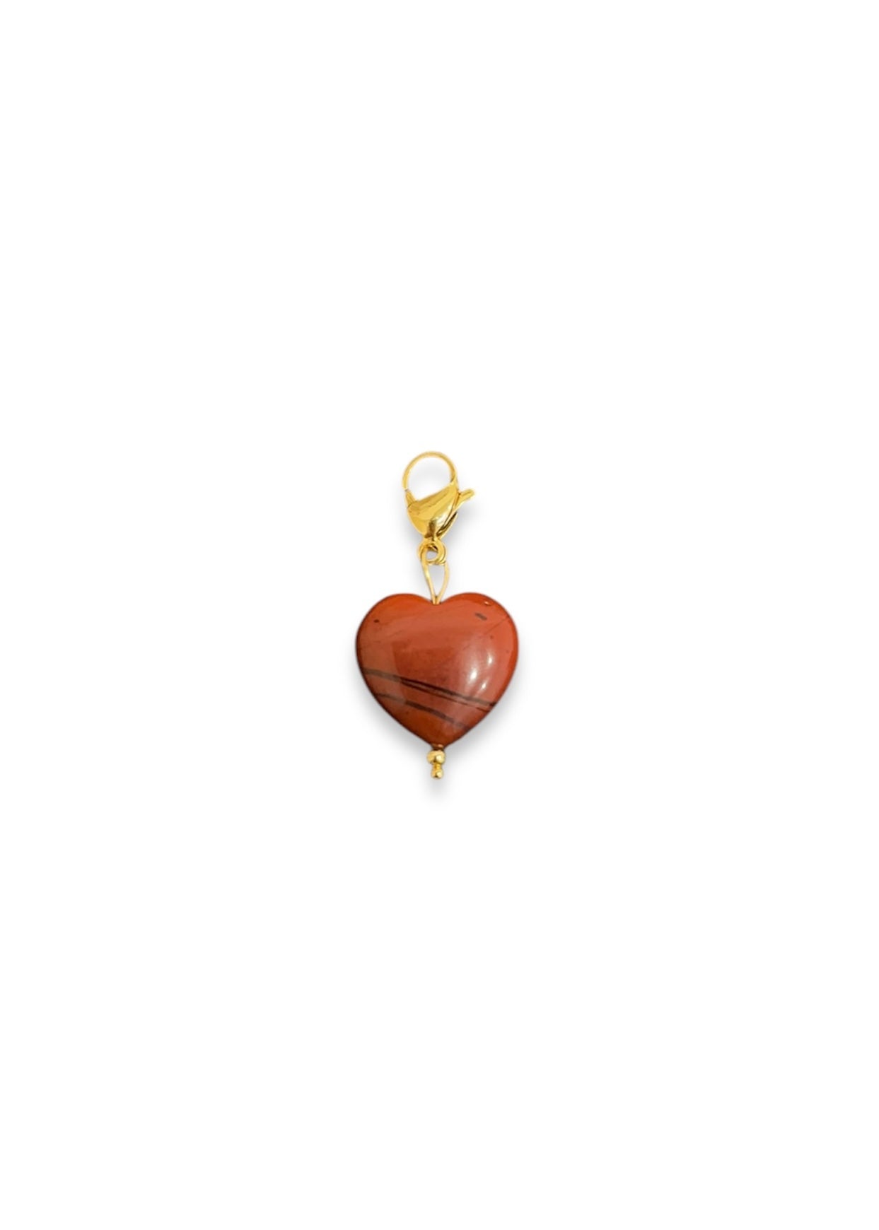 Charm corazón piedra rojizo