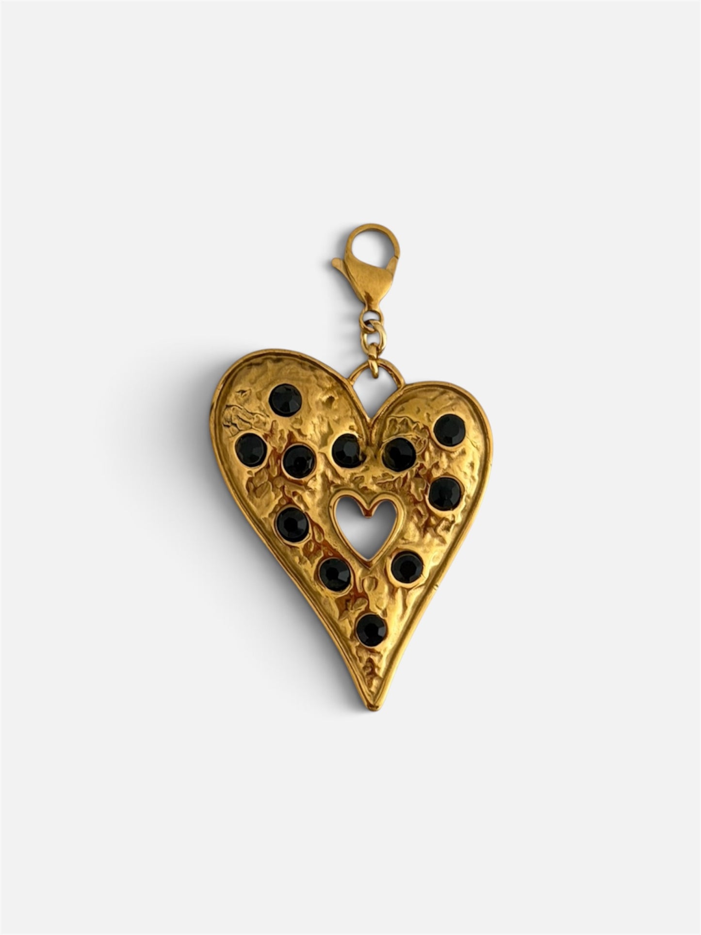 Charm Corazón Ágata Negra UNIDADES LIMITADAS