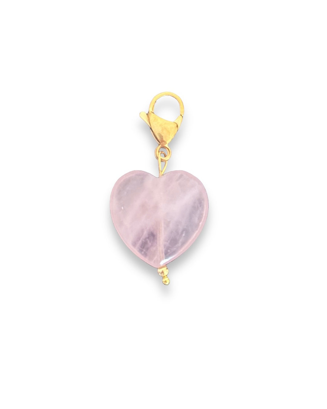 Charm Corazón cuarzo rosa