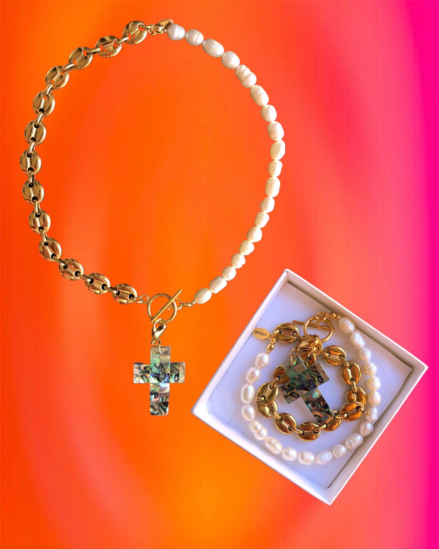 Collar Cadena Café