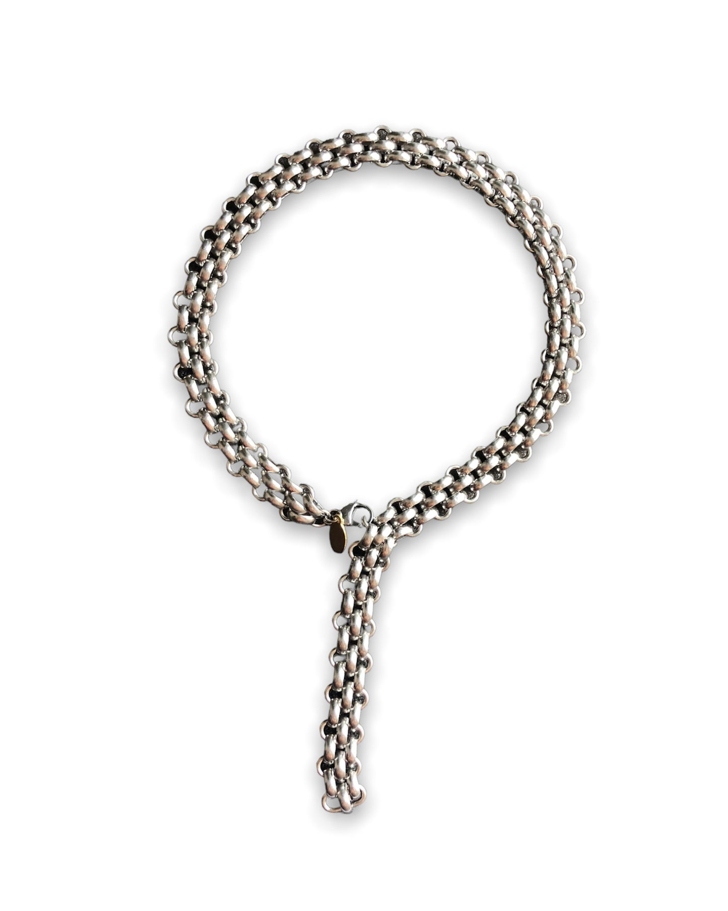 Collar Cadena Cascabel Plata
