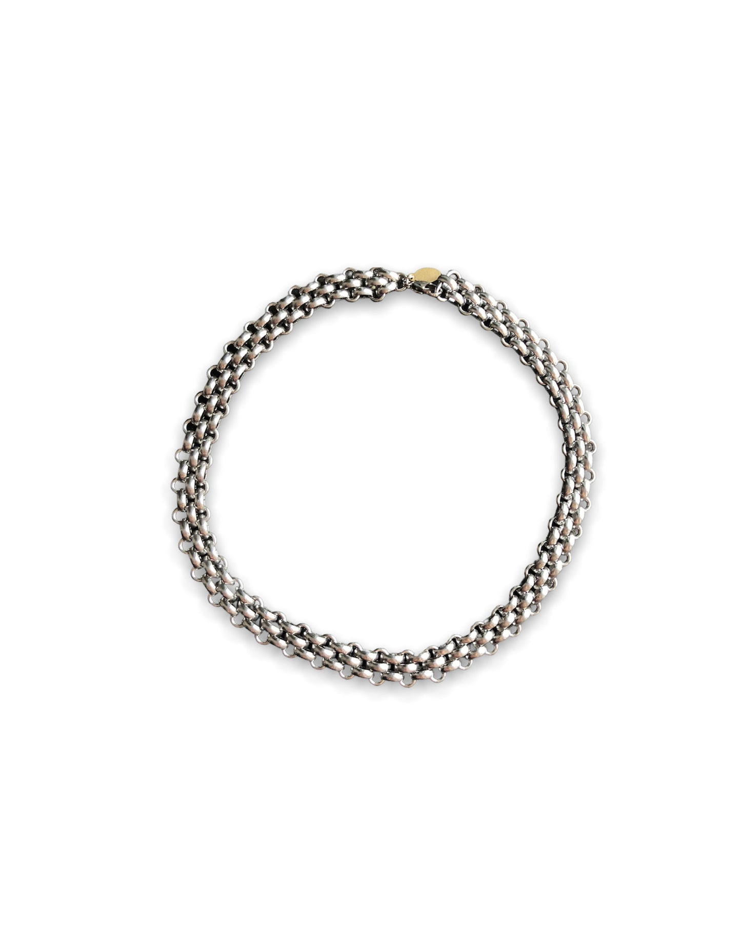 Collar Cadena Cascabel Plata