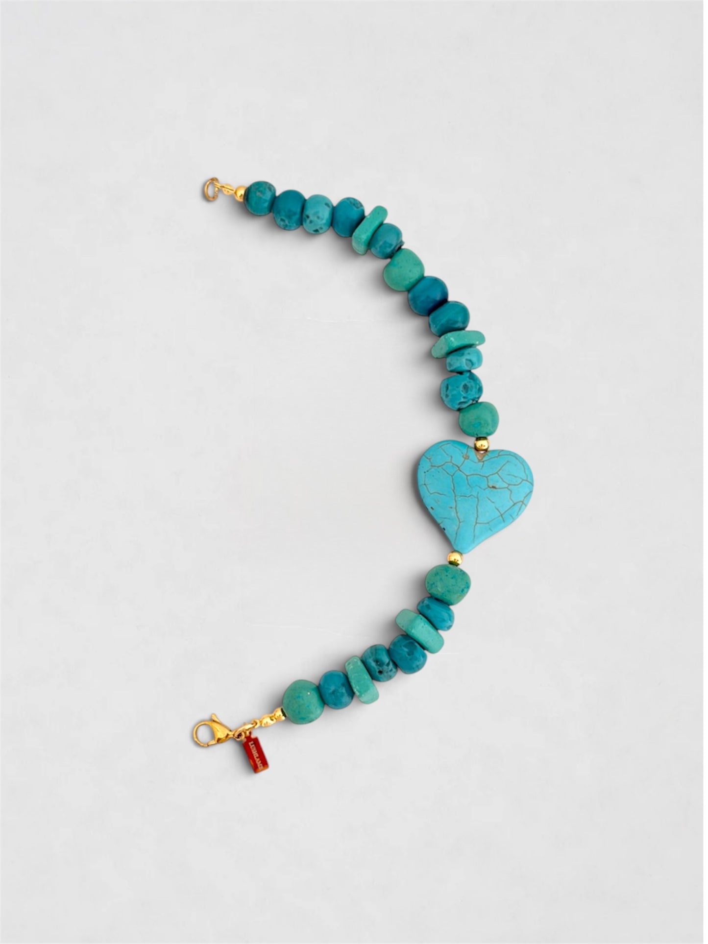 Mitad Collar Corazón Turquesa