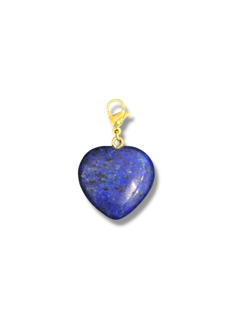 Charm Corazón Maxi Piedra Azul