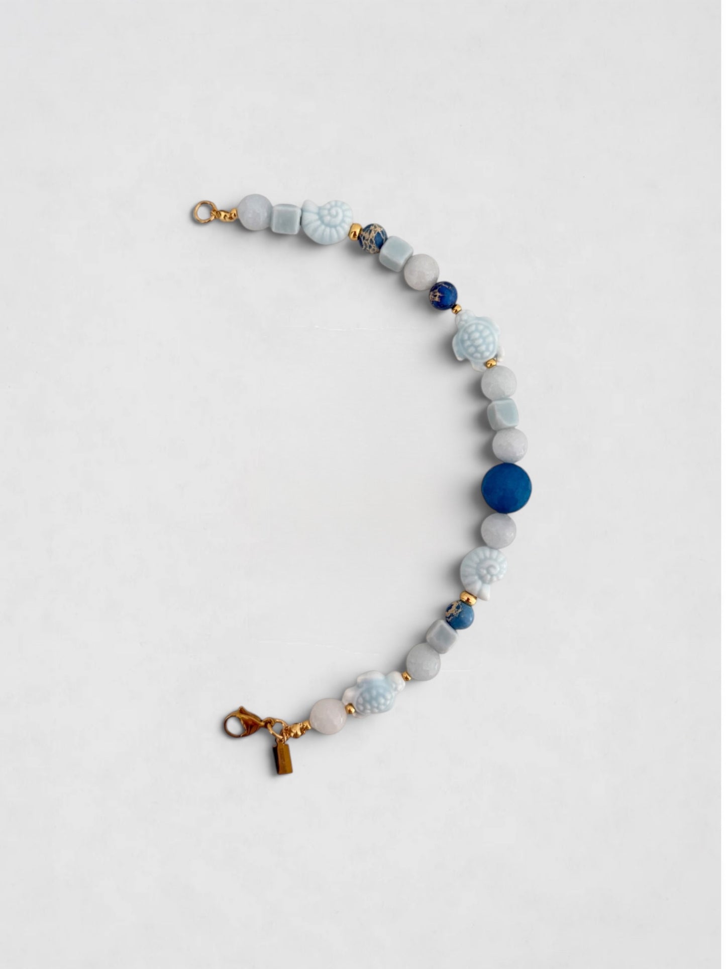 Mitad Collar Cielo con turquesa