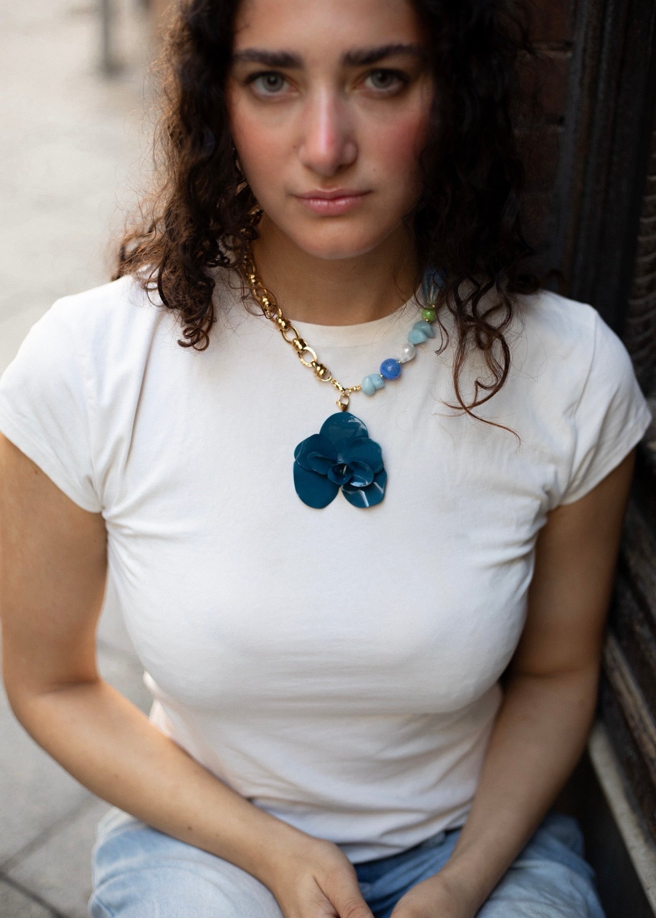 Mitad Collar Blue Sky