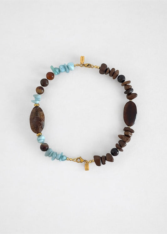 Collar Moca + Larimar