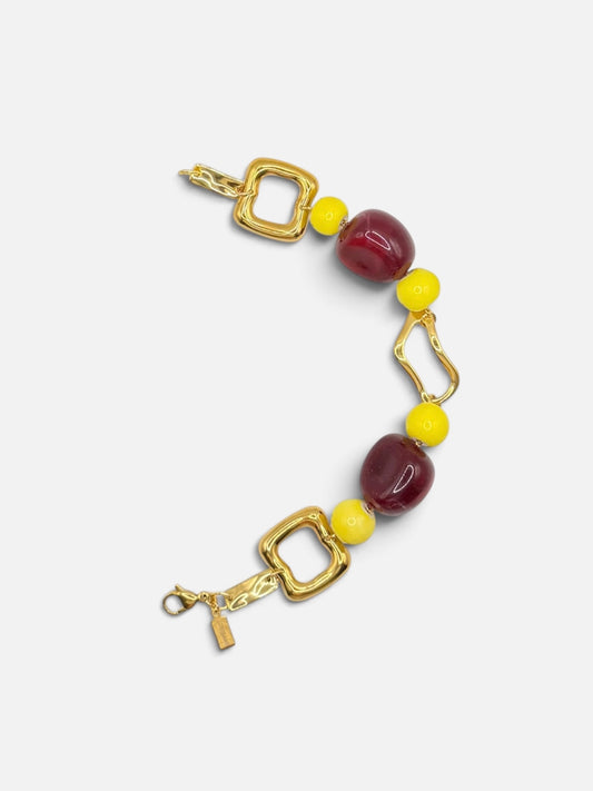 Mitad Collar Golden Borgoña