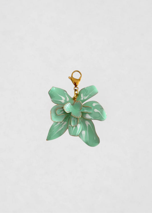 Charm Flor Verde agua