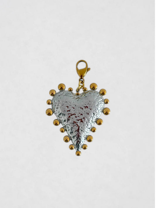 Charm Corazón bicolor