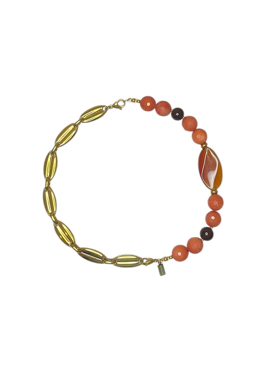 Collar Melocotón + Maxi Café