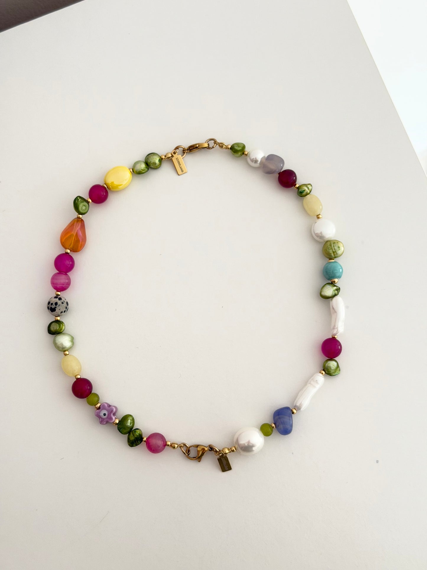 Mitad collar Fantasía con perlas