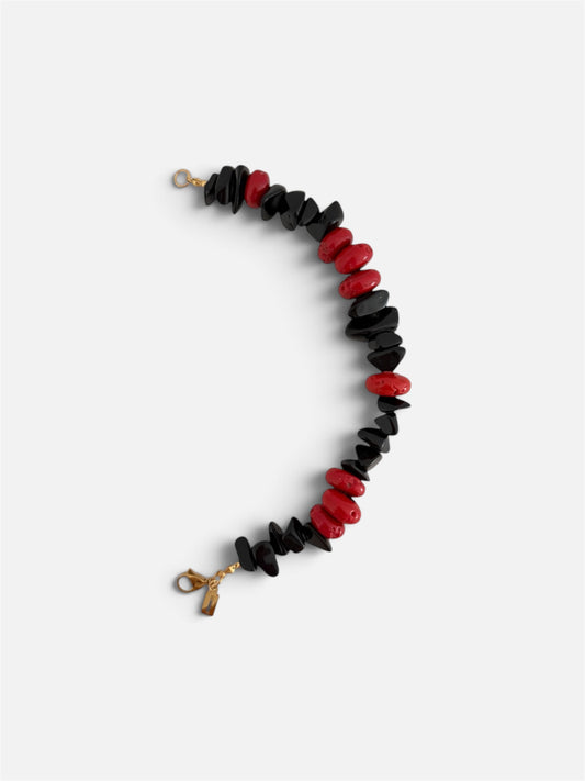 Mitad Collar Obsidiana Rouge