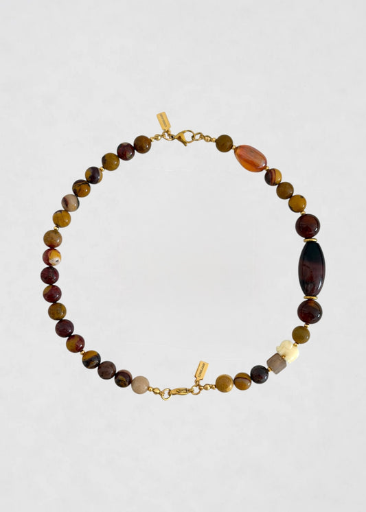 Collar Jaspe Marrón + Jaspe Terra