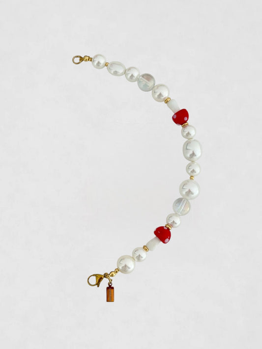 Mitad Collar Setas con perlas