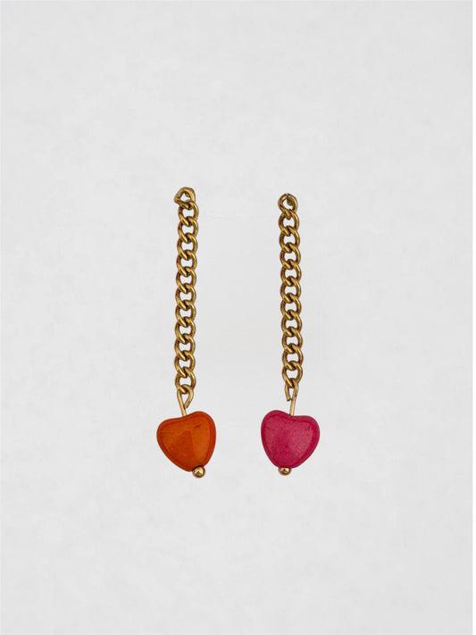Pendientes Corazón Bicolor