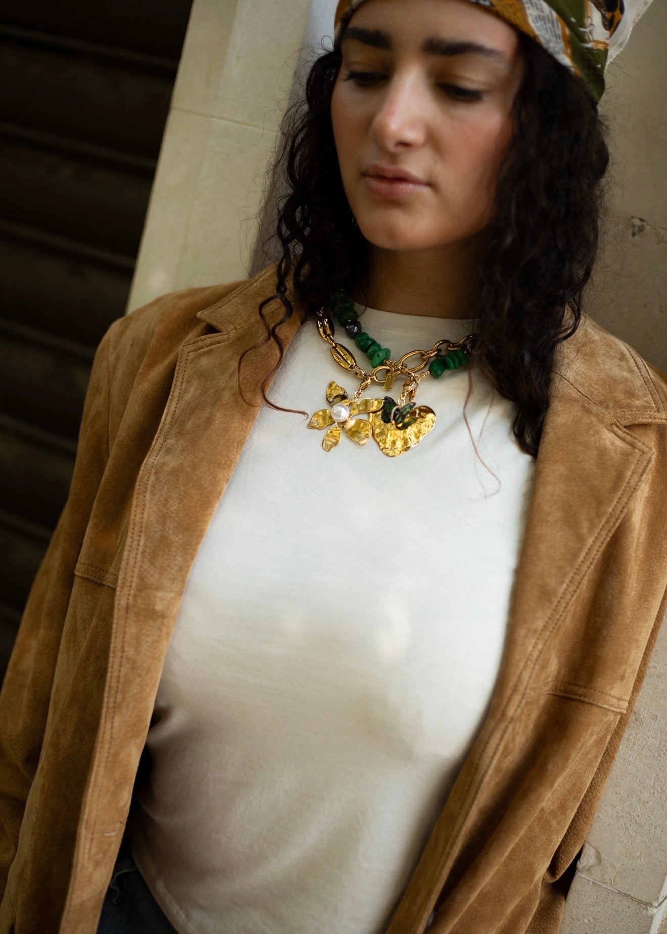 Mitad Collar Green Garden