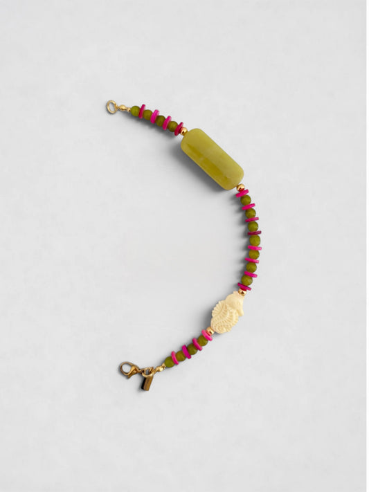 Mitad Collar Caballito Rosa y Lima
