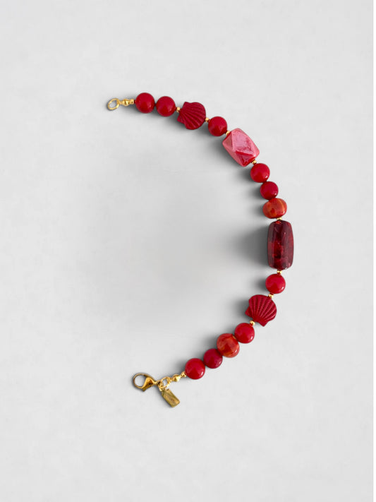 Mitad Collar Rojo Pasión