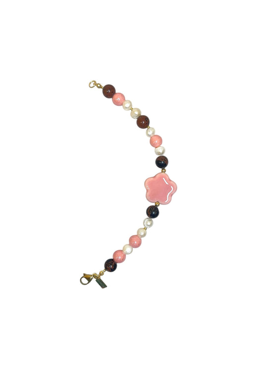 Mitad Collar Pink Flower
