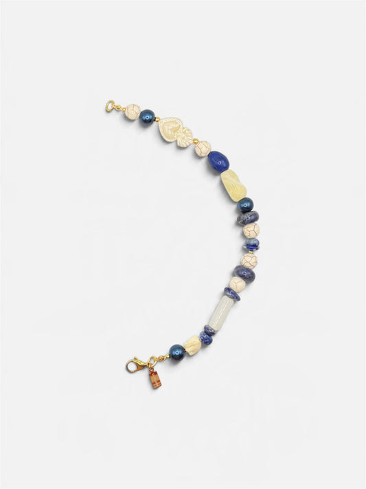 Mitad collar Ivory Blue