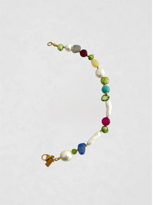Mitad collar Fantasía con perlas