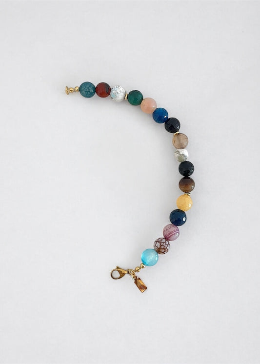 Mitad Collar Piedras de colores