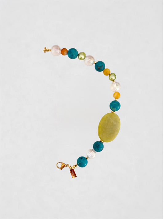 Mitad Collar Turquesita y Lima