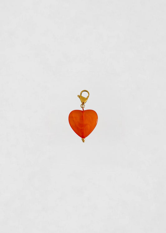 Charm Corazón naranja