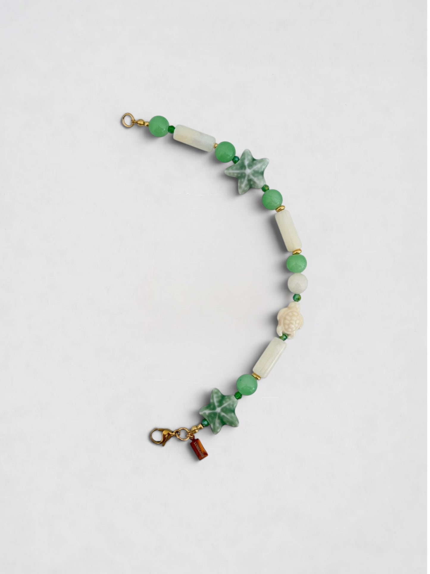 Mitad Collar Estrella de Mar verde agua y marfil