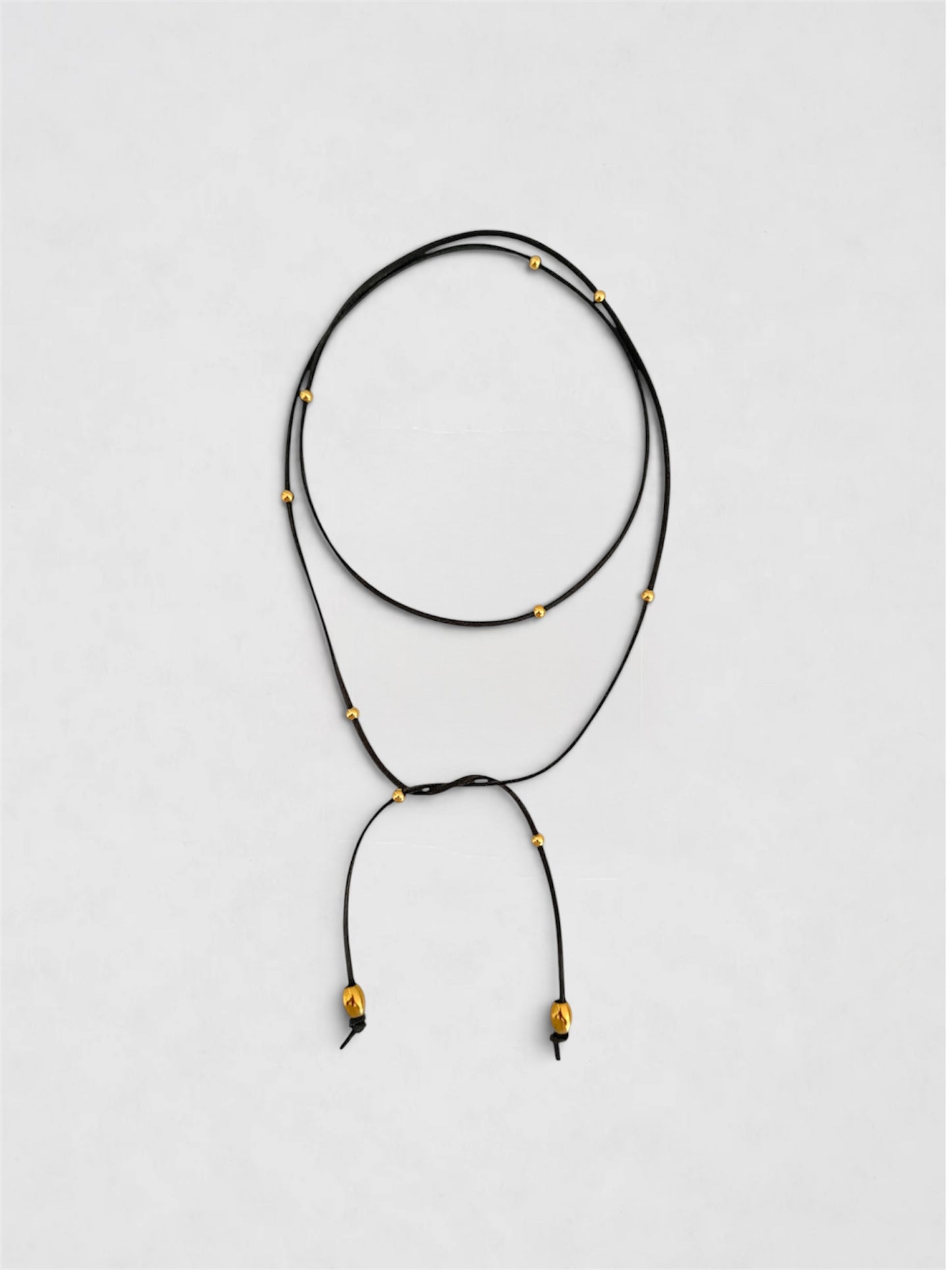 Collar de Cordón Gris Topo