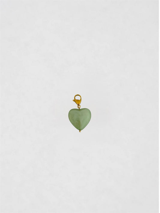 Charm Corazón verde agua