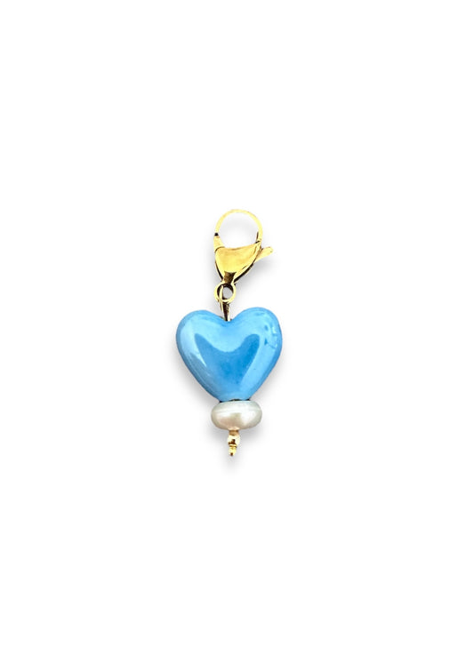 Charm mini corazón turquesa