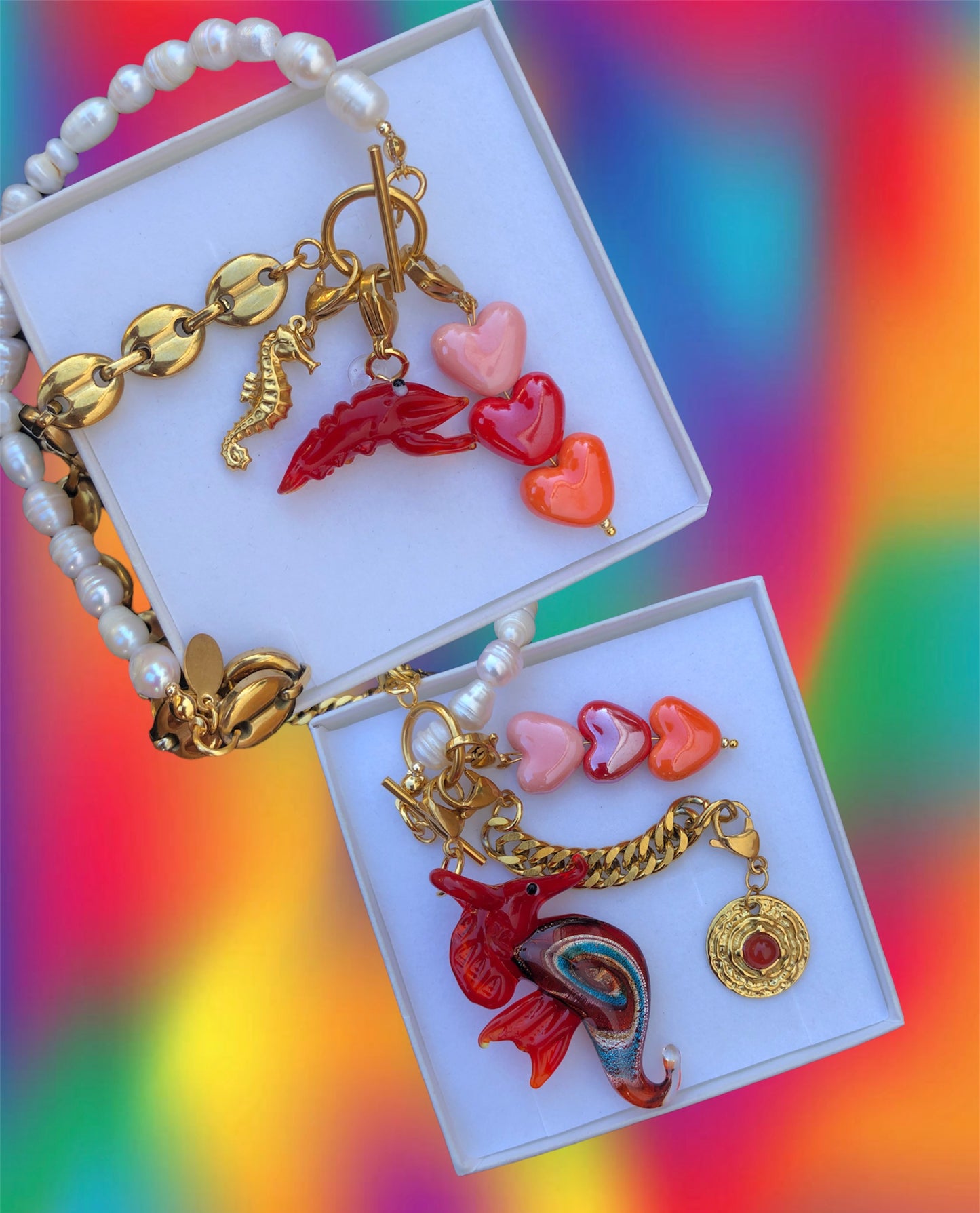 Charm Triple Corazón Cálido