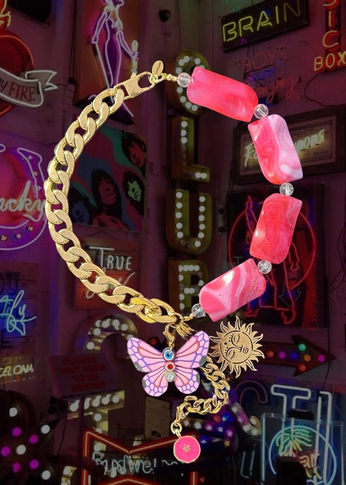 Charm Mariposa pink